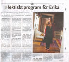 Artikel i Åhus Aktuellt: Hektisk program för Erika