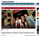 Bild på artikel i Kristianstadsbladet gällande Erika och hennes medverkan i musikalen Cats.