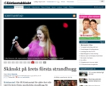 Bild på artikel i Kristianstadsbladet gällande Strandhugg i Kristianstad.