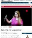 Bild på artikel i Kristianstadsbladet gällande Åhus visfestival.