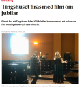 Artikel i Sydöstran - Tingshuset firas med film om jubilar